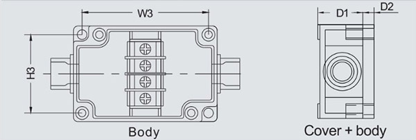 กล่องเทอร์มินอล PBT-3P , PBT-4P , PBT-6P (Terminal Box PBT-3P , PBT-4P , PBT-6P)