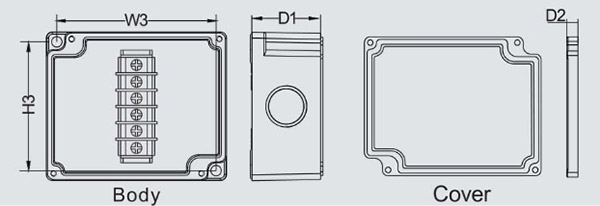 กล่องเทอร์มินอล TJ-4P-M , TJ-6P-M , TJ-10P-M (Terminal Box TJ-4P-M , TJ-6P-M , TJ-10P-M)