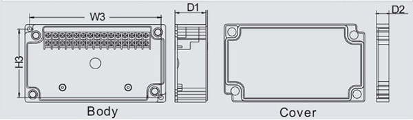 กล่องเทอร์มินอล TJ-30P-S , TJ-30P-M , TJ-40P-S , TJ-40P-M (Terminal Box TJ-30P-S , TJ-30P-M , TJ-40P-S , TJ-40P-M)